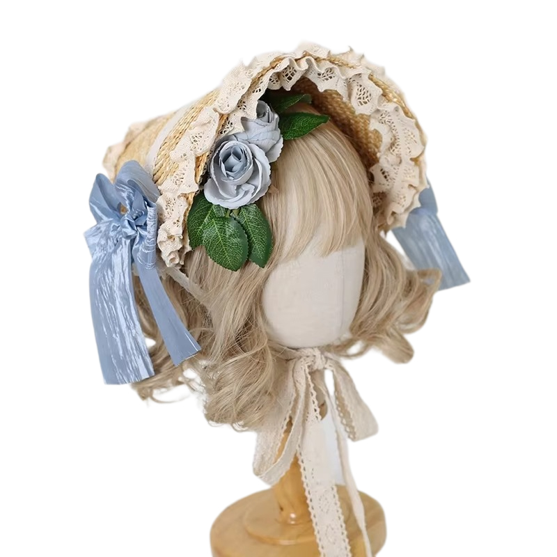 Women'S Victorian Era Accessories - Women Vintage Victorian Lolita Flat Bonnet
