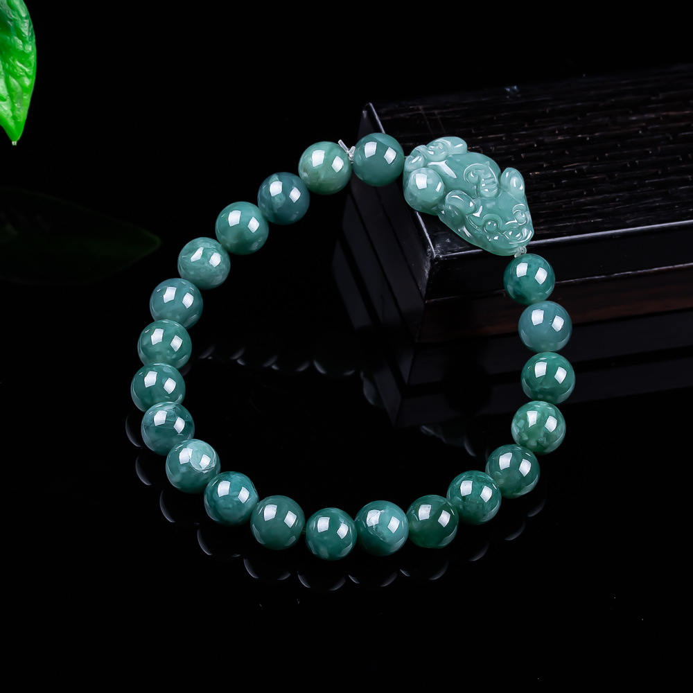 Women'S Accessories Jewelry - Natural Burmese Jadeite Pixiu Bracelet Vintage