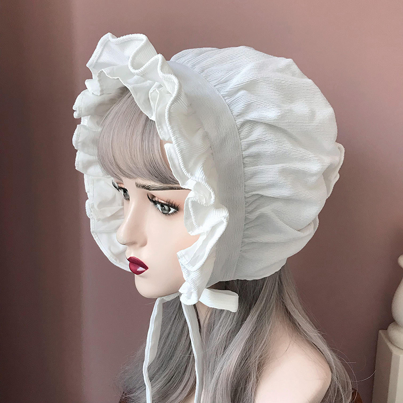 Women'S Victorian Era Accessories - Maid Bonnet Hat Lolita Girl Cosplay