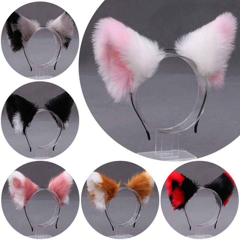 Women Accessories Aesthetic - Fluffy Fox Cat Ear Plush Headband