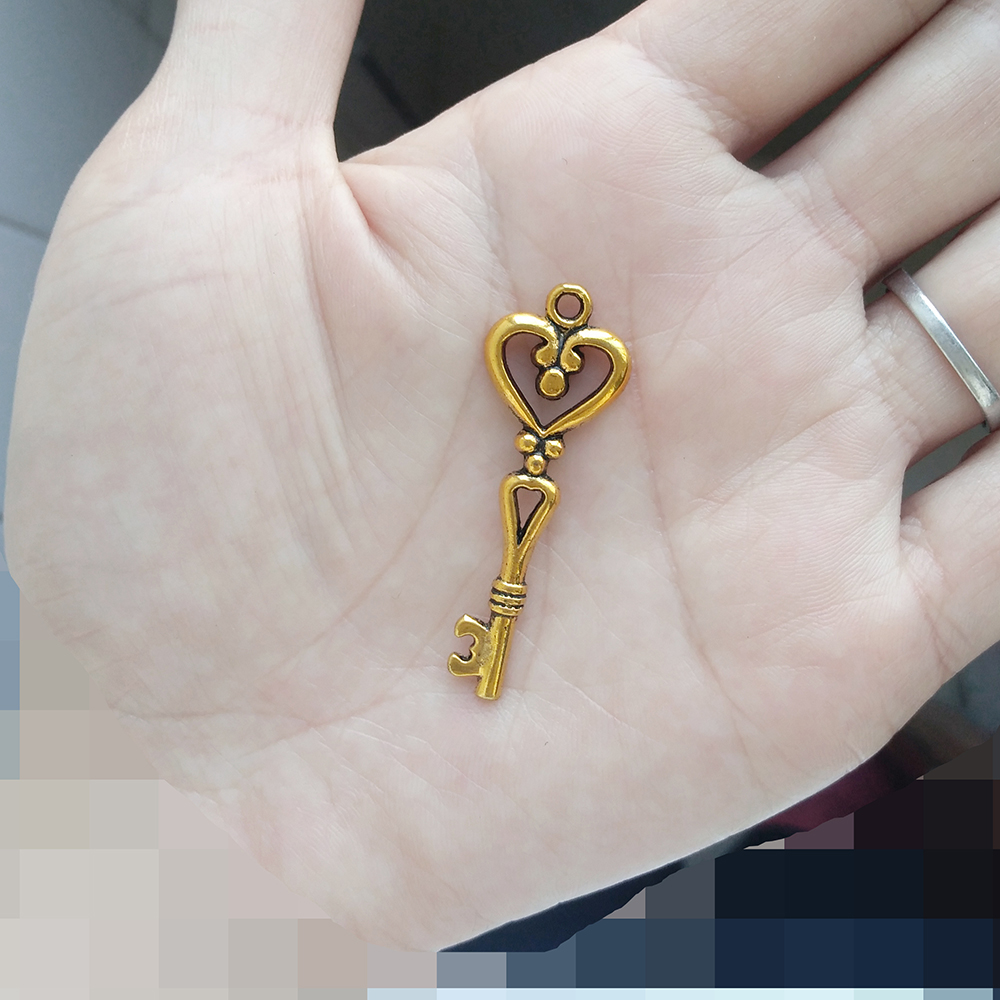 Women'S Accessories Manufacturers - 40pcs Gold Keys Charms Pendants For