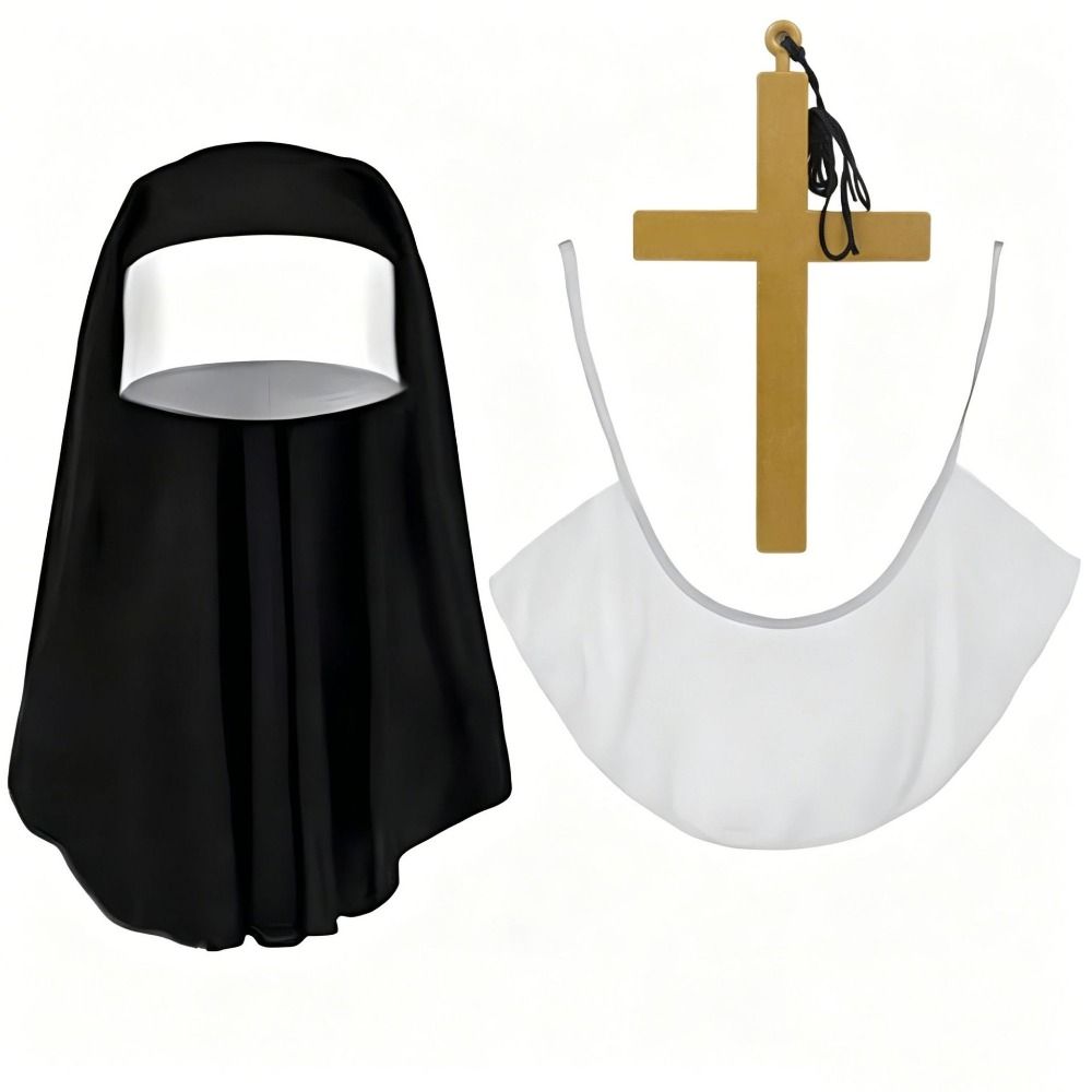 Women'S Victorian Era Accessories - 1/3Pcs Creative Nun Costume Set Nun