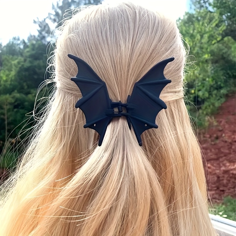 Women Accessories Aesthetic - Gothic Bat Hair Clip Halloween Matte
