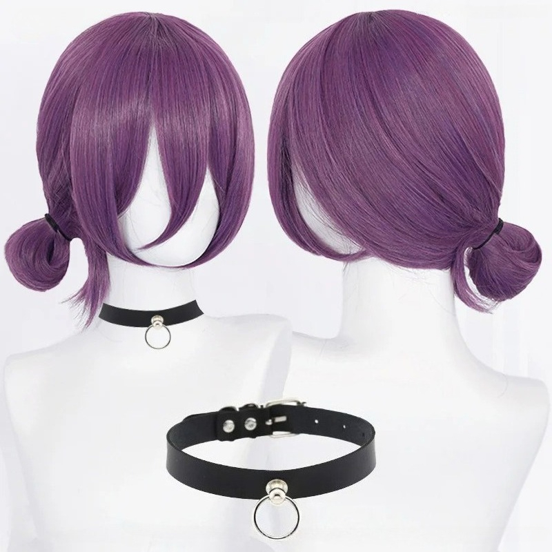 Women Accessories Aesthetic - Anime Reze Cosplay Wig 45cm Purple