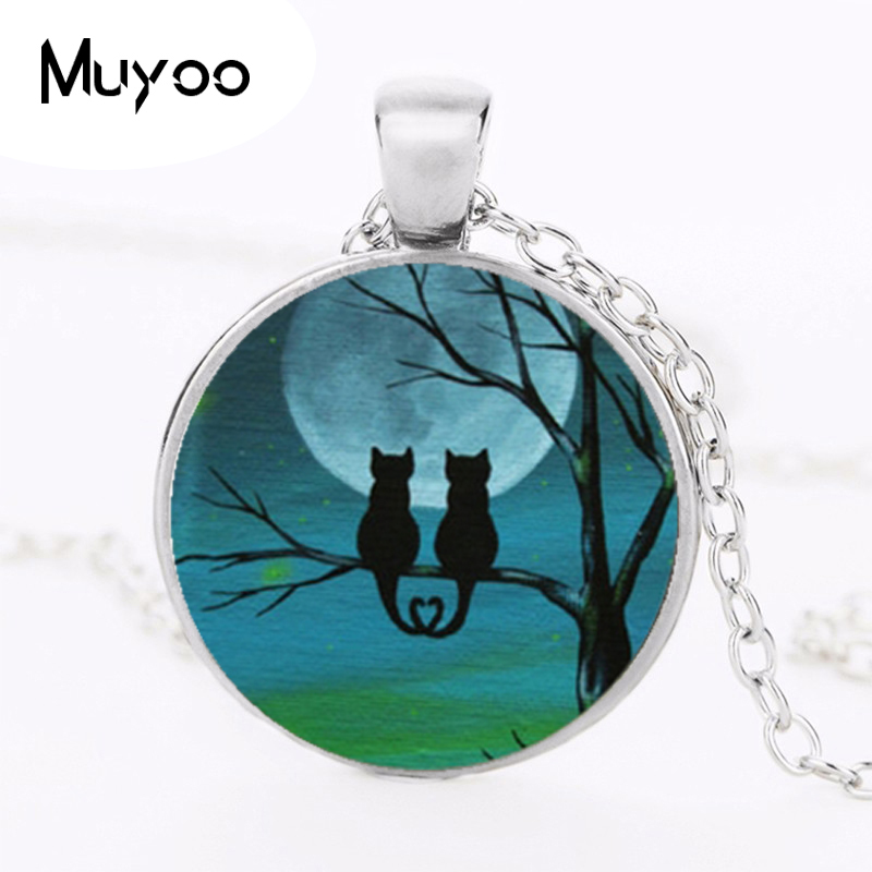 Black Cat Logo Pendant Necklac - Women Jewelry Accessories For Black Dress ulasan dan harga