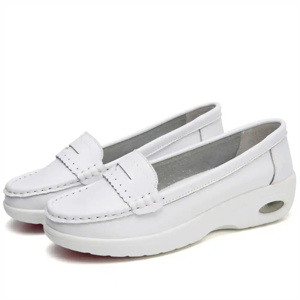 Thick Sole Slipon White Traine - Women Accessories Brand Name ulasan dan harga