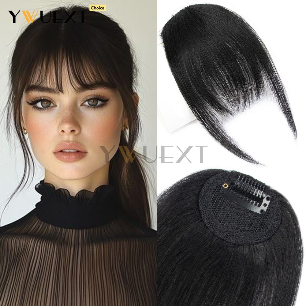 Clip In Human Hair Bangs Strai - Women Accessories Clearance ulasan dan harga