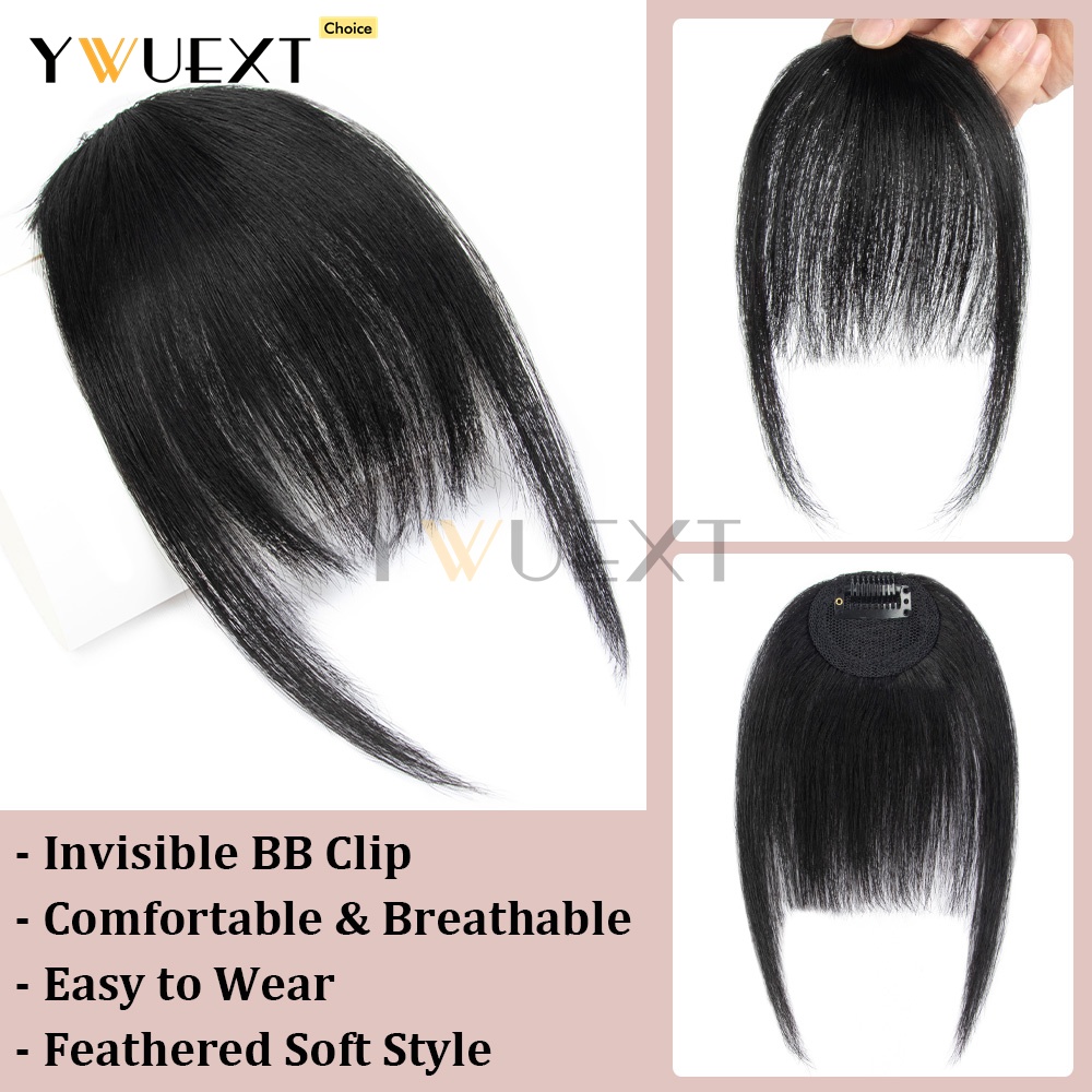 Clip In Human Hair Bangs Strai - Women Accessories Clearance ulasan dan harga