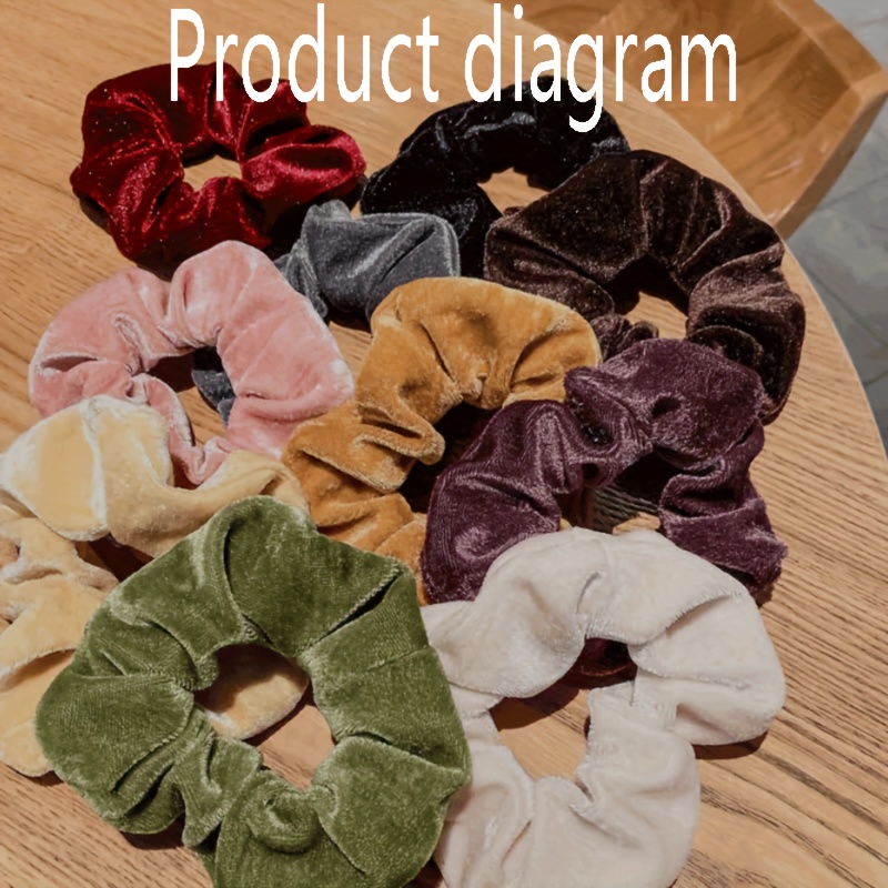 1 piece French retro velvet sc - Hair Tie Velvet ulasan dan harga