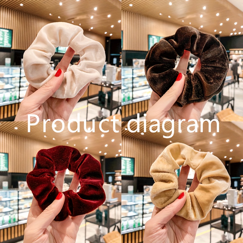 1 piece French retro velvet sc - Hair Tie Velvet ulasan dan harga