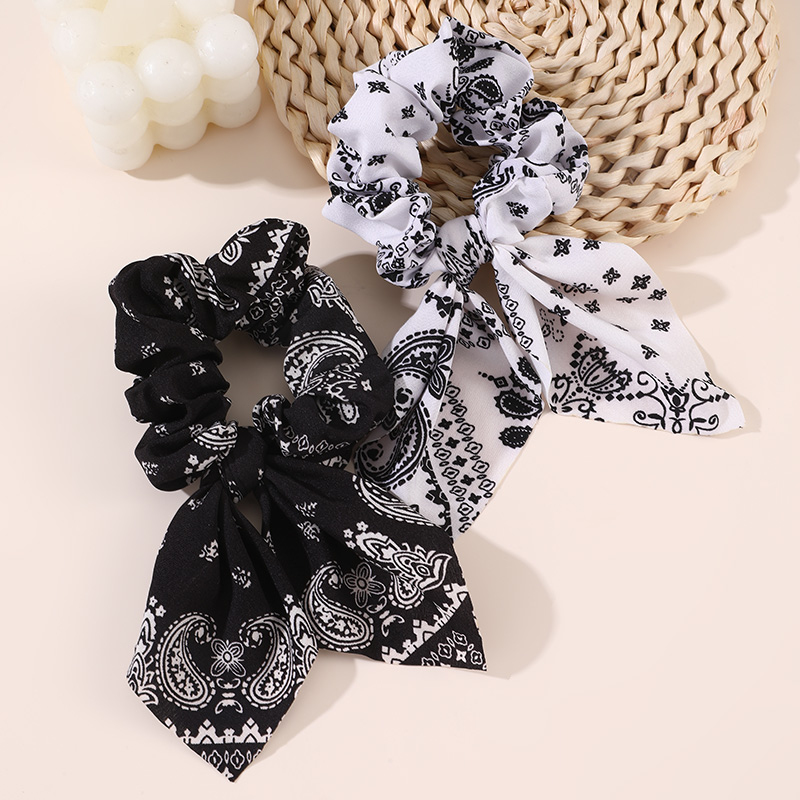 2pcs/set Printed Hair Scrunchi - Hair Tie Velvet ulasan dan harga