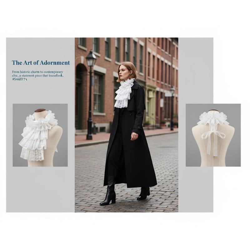 Elegant Detachable Lace Jabot  - Women'S Victorian Era Accessories ulasan dan harga
