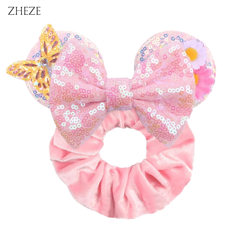 1pc Mouse Ears Hair Scrunchies - Hair Tie Velvet ulasan dan harga