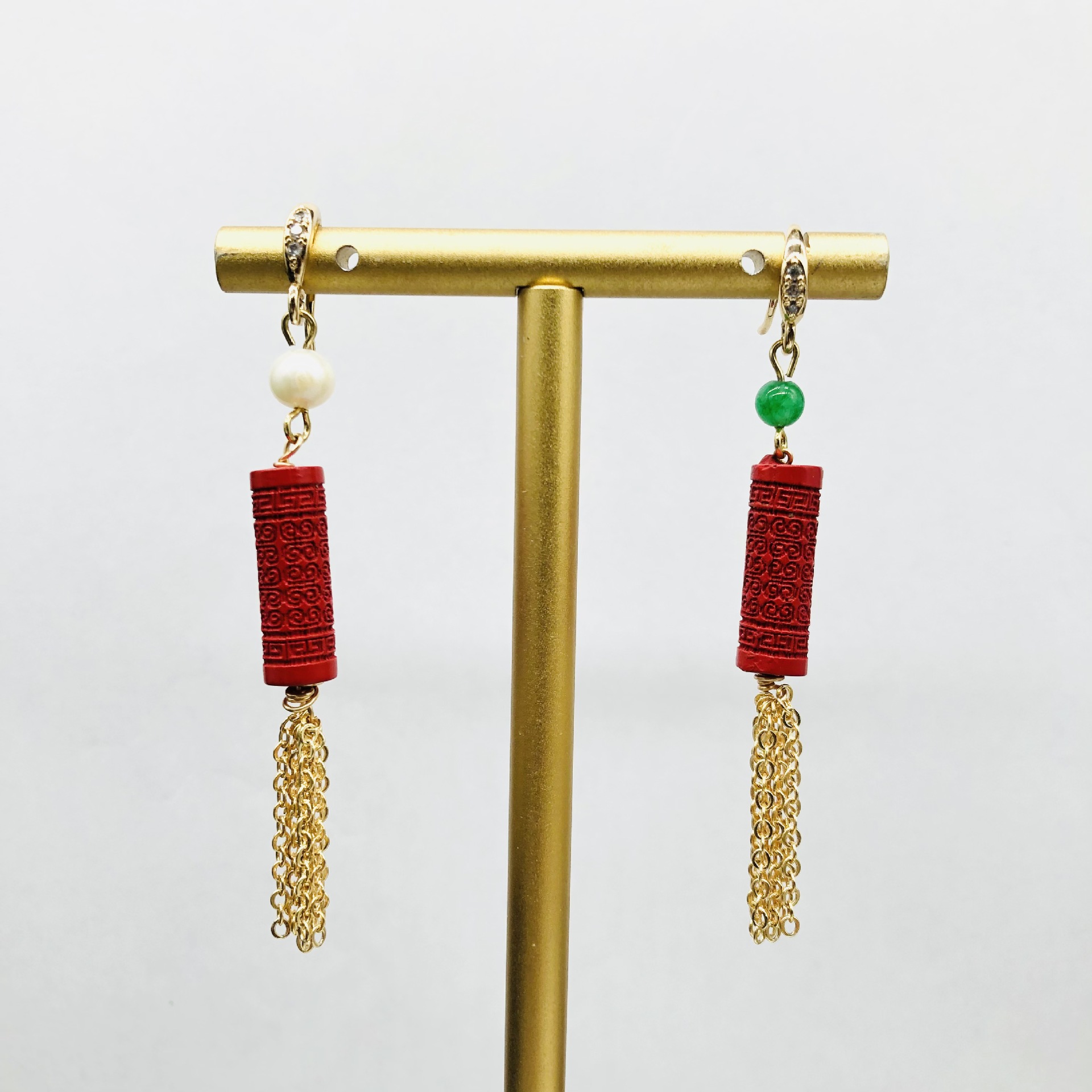 AB cinnabar fringed earrings o - Women'S Accessories Manufacturers ulasan dan harga