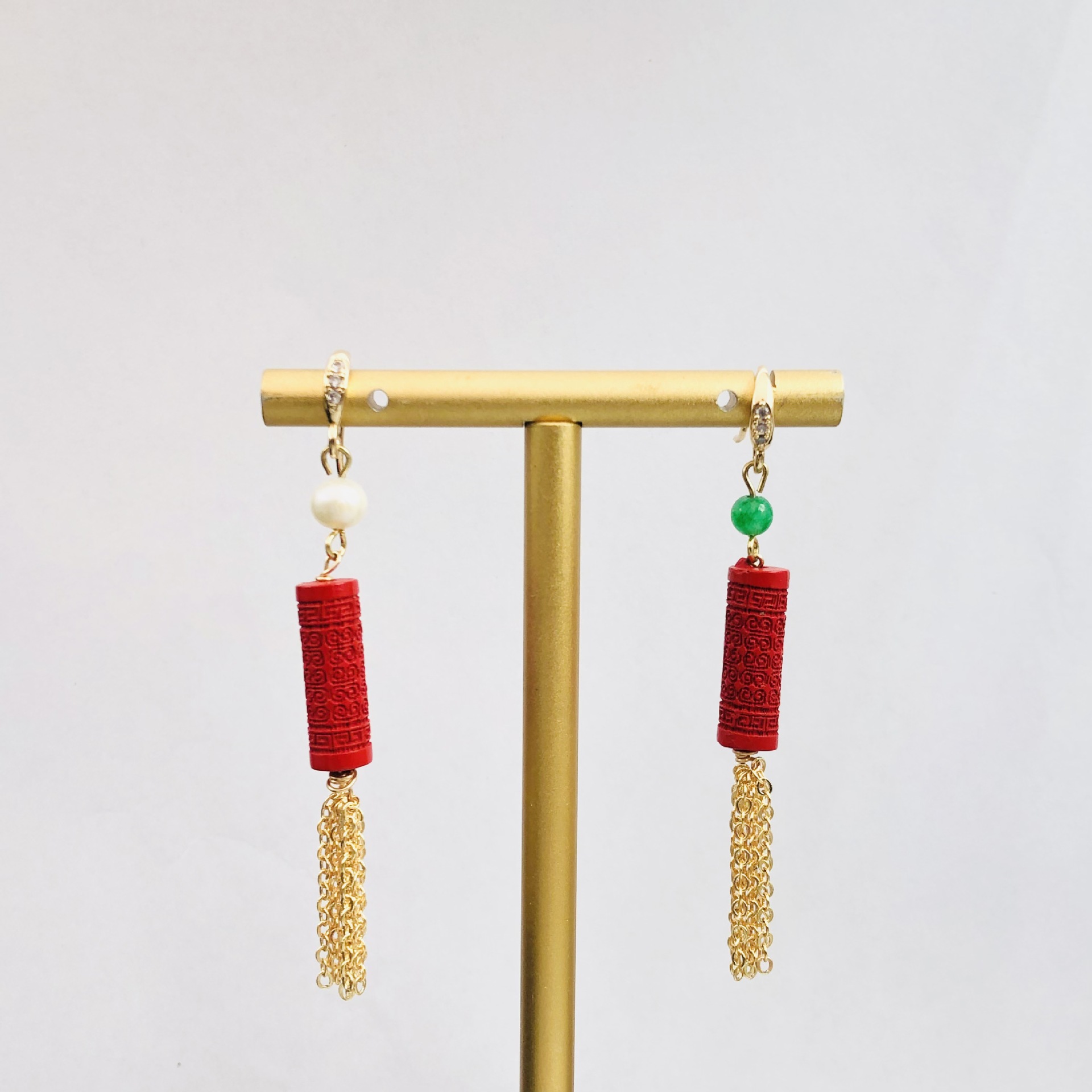 AB cinnabar fringed earrings o - Women'S Accessories Manufacturers ulasan dan harga