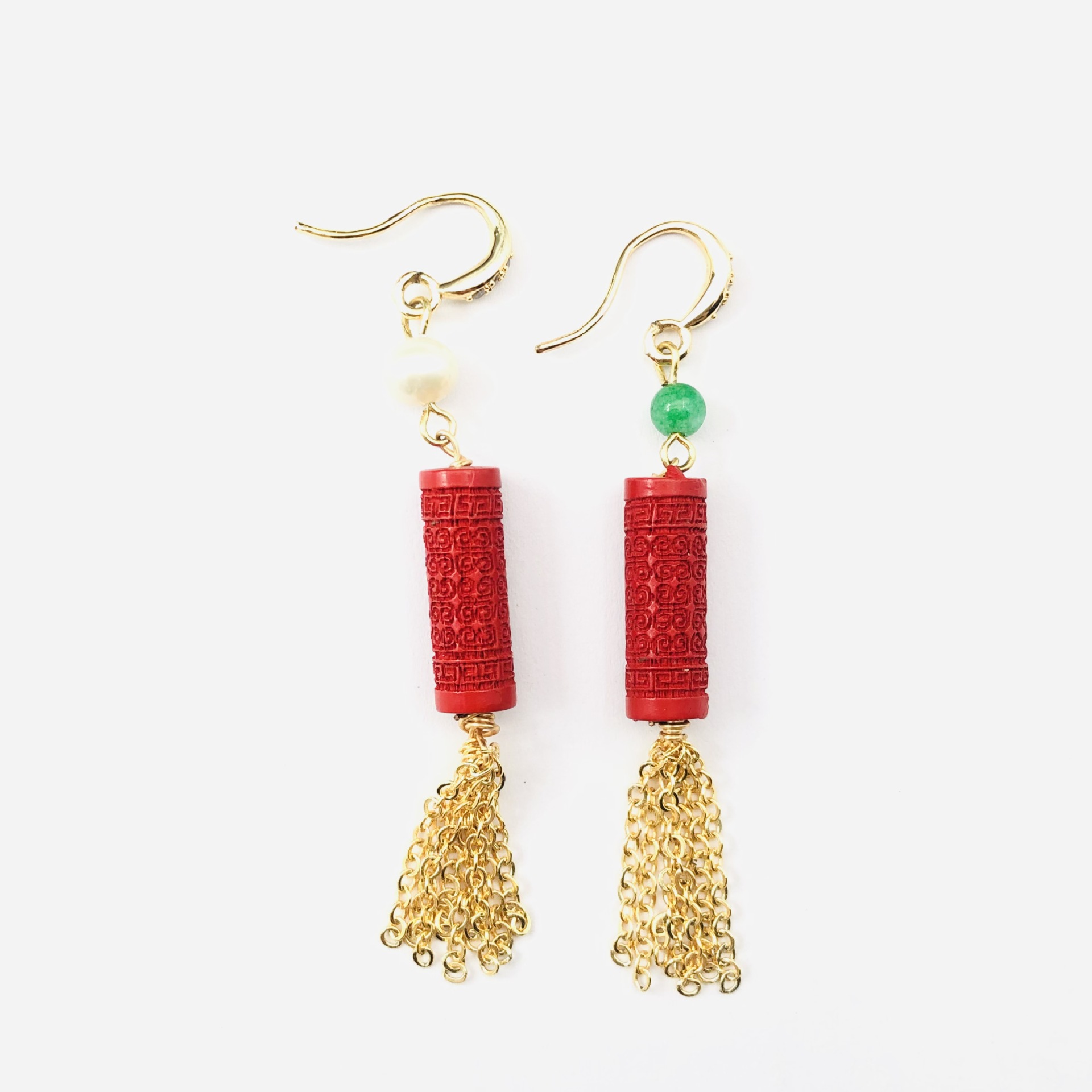 AB cinnabar fringed earrings o - Women'S Accessories Manufacturers ulasan dan harga