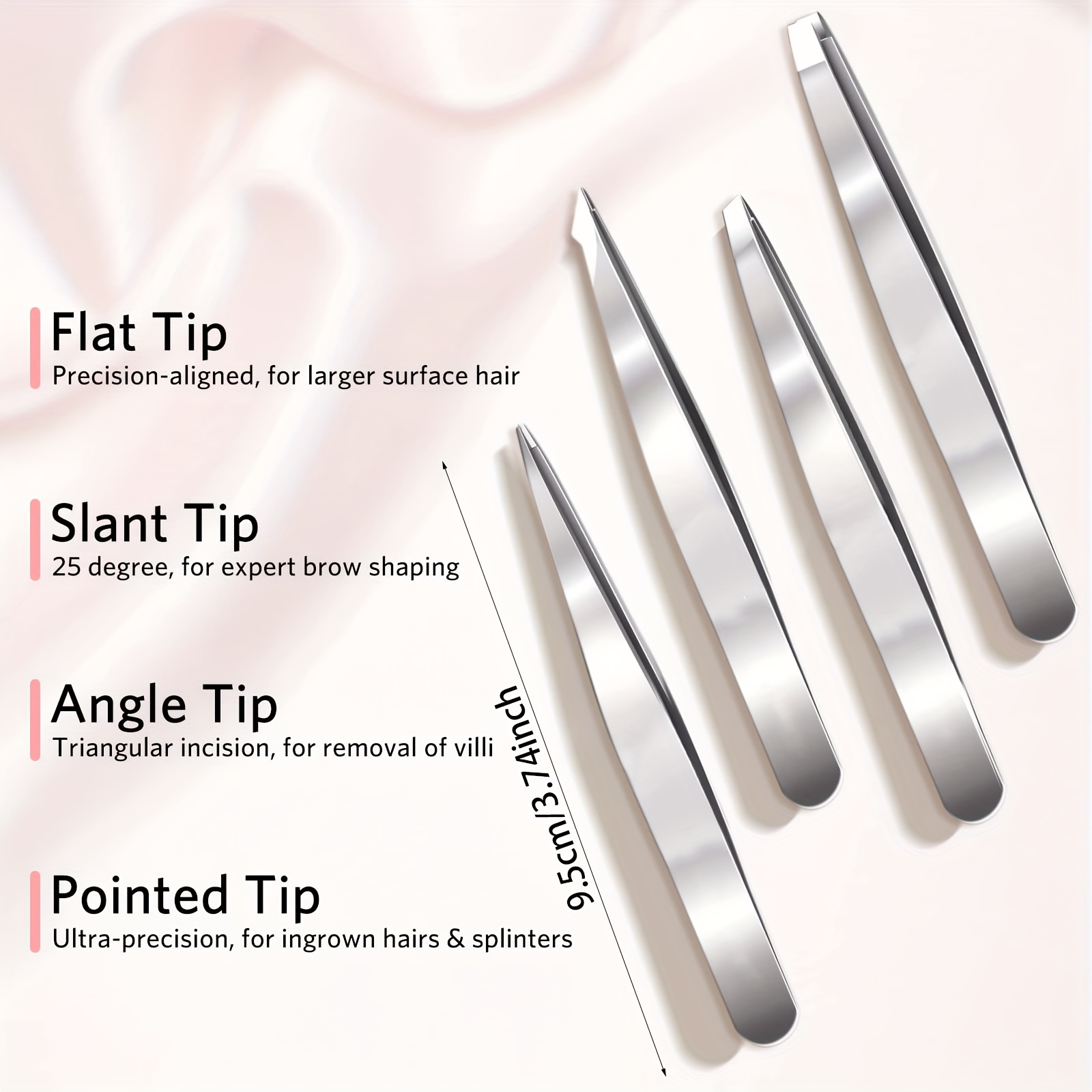 4pcs Professional Stainless St - Women Accessories Clearance ulasan dan harga
