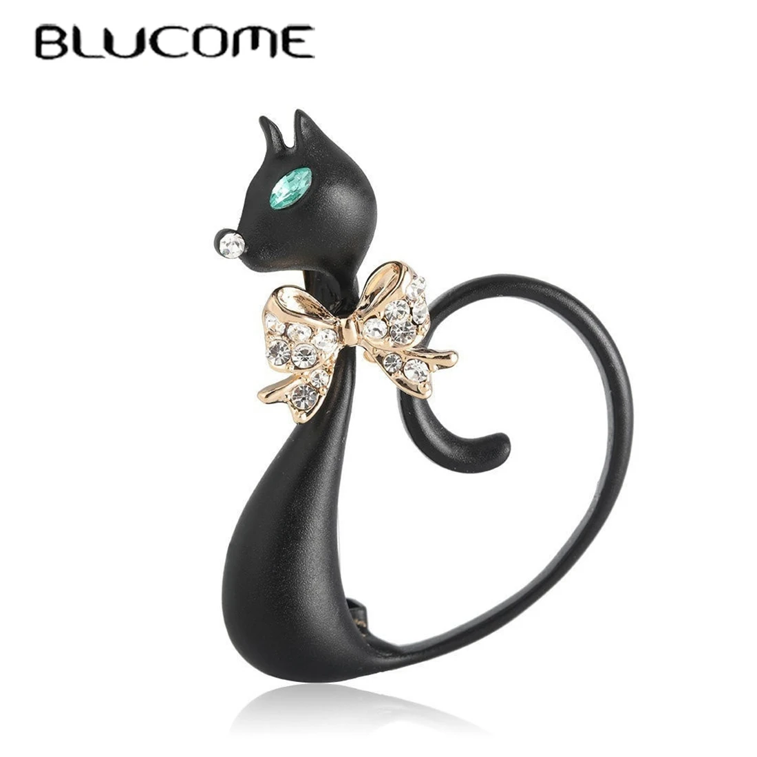 Blucome Cute Animal Black Cat  - Women Jewelry Accessories For Black Dress ulasan dan harga