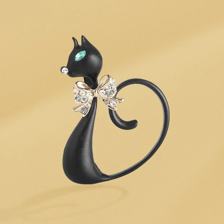 Blucome Cute Animal Black Cat  - Women Jewelry Accessories For Black Dress ulasan dan harga