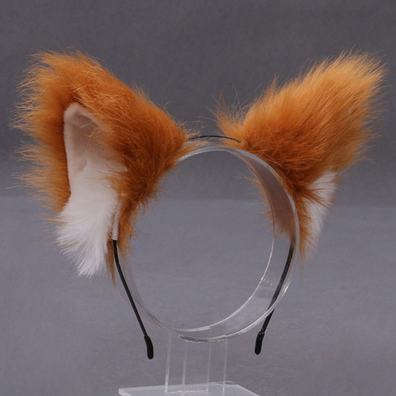 Fluffy Fox Cat Ear Plush Headb - Women Accessories Aesthetic ulasan dan harga