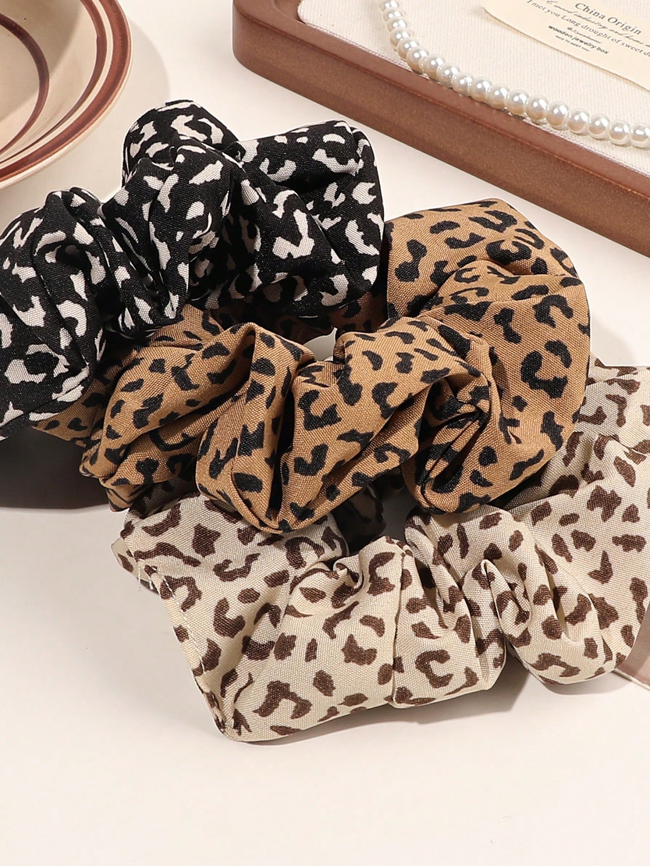 3/6/12PCS Leopard Velvet and S - Hair Tie Velvet ulasan dan harga