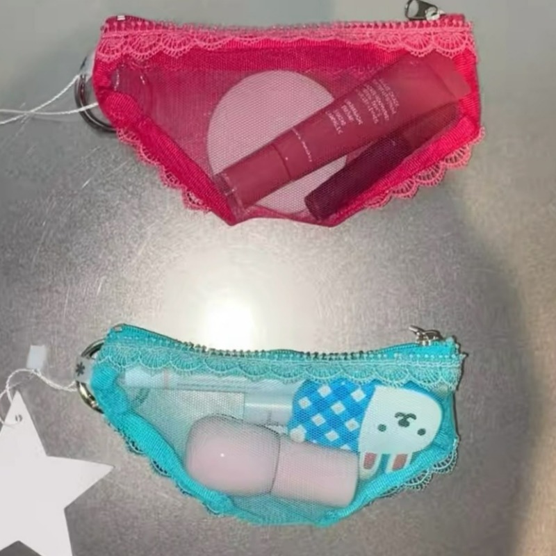 Briefs Shape Lace Trim Makeup  - Women Accessories Clearance ulasan dan harga