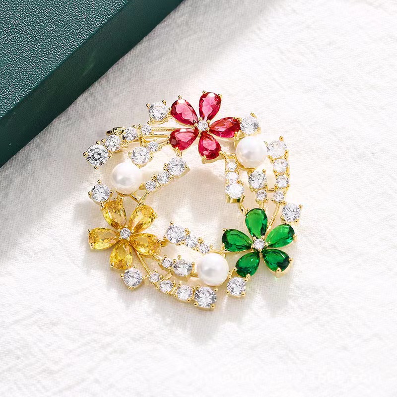 Popular zircon brooch design b - Women'S Accessories Manufacturers ulasan dan harga