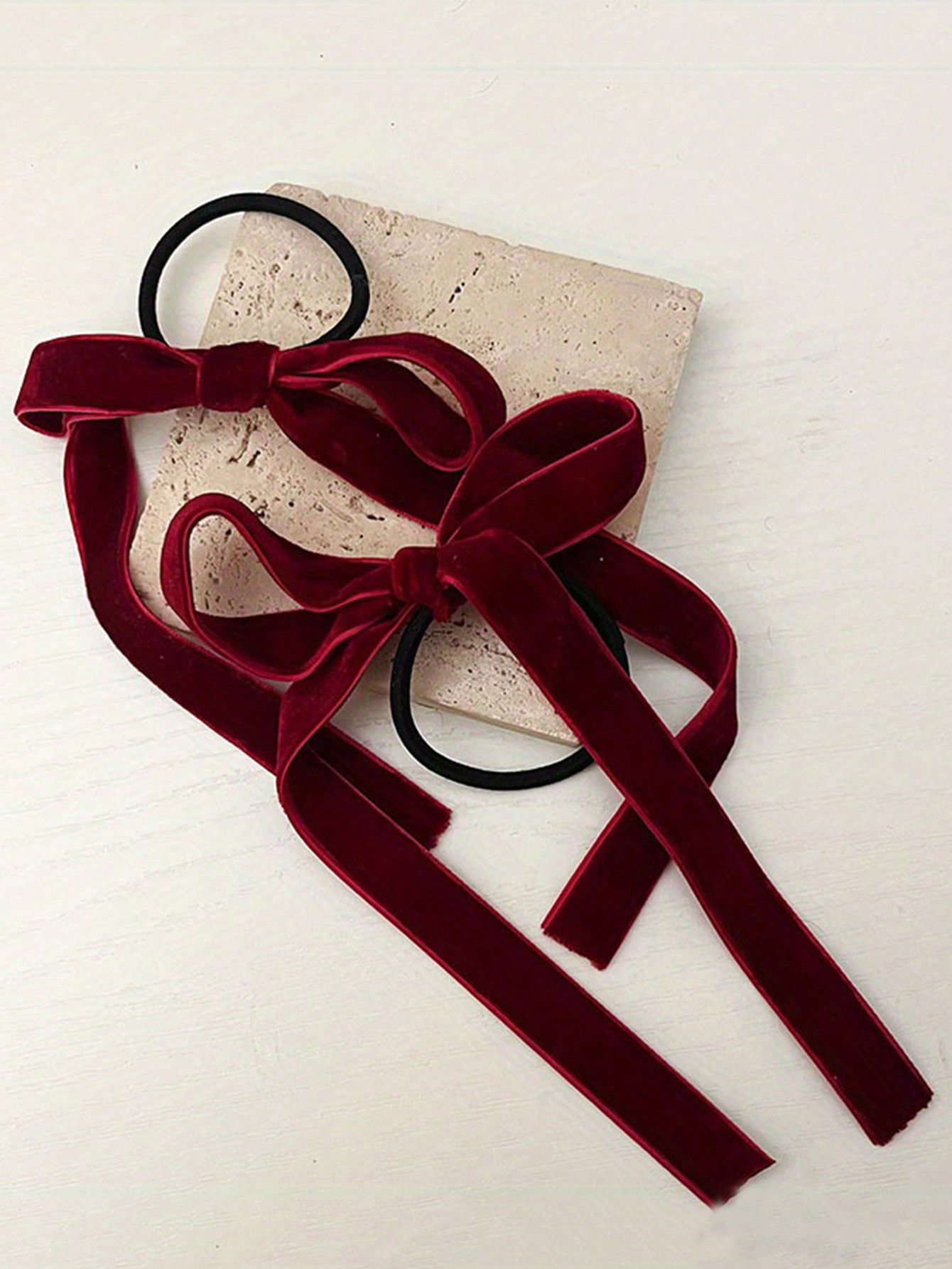 2/8pcs Fashion Black Velvet Bo - Hair Tie Velvet ulasan dan harga