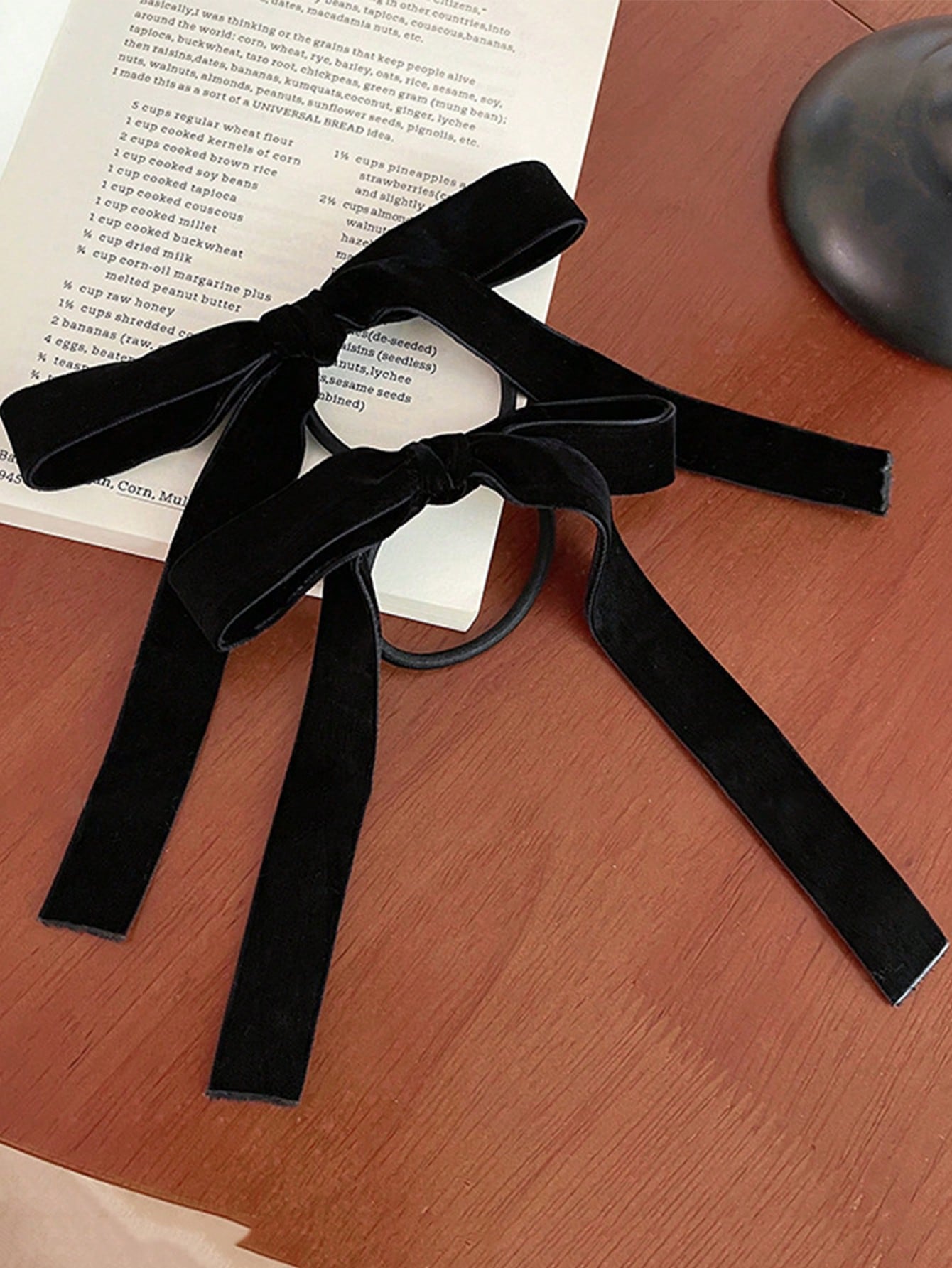 2/8pcs Fashion Black Velvet Bo - Hair Tie Velvet ulasan dan harga