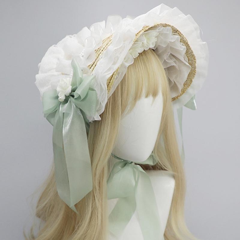 Y3NE Victorian Lace Bonnet Hat - Women'S Victorian Era Accessories ulasan dan harga