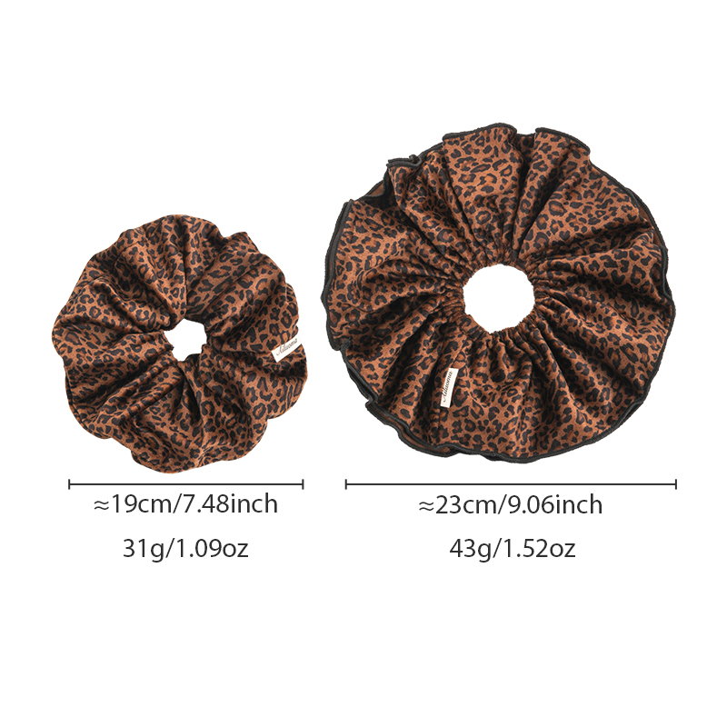 Velvet Leopard Print Double-La - Hair Tie Velvet ulasan dan harga