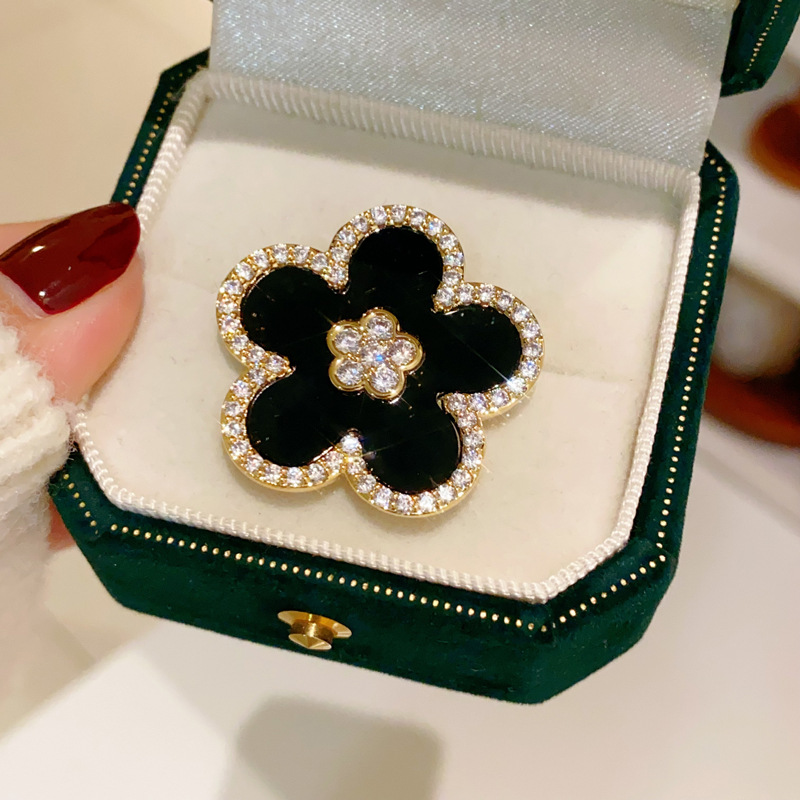 Black Flower Brooches For Wome - Women Jewelry Accessories For Black Dress ulasan dan harga