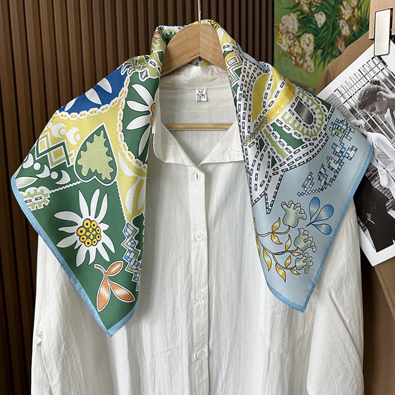 Green Boho Horse Square Scarf  - Women'S Accessories Handbags ulasan dan harga