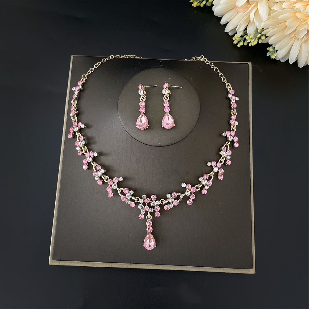 Baroque Pink Purple Crystal Br - Women Jewelry Accessories For Black Dress ulasan dan harga