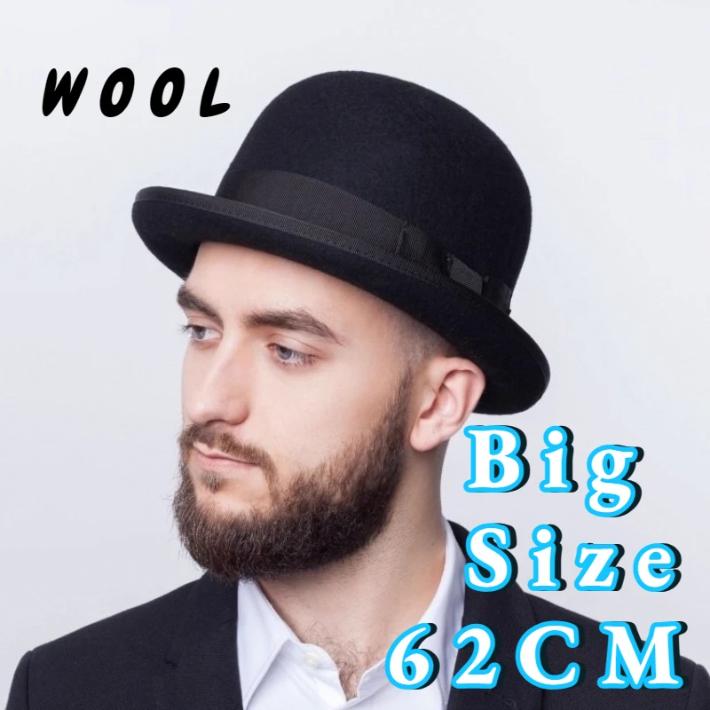 100% Wool Bowler Hat for Men B - Women'S Victorian Era Accessories ulasan dan harga