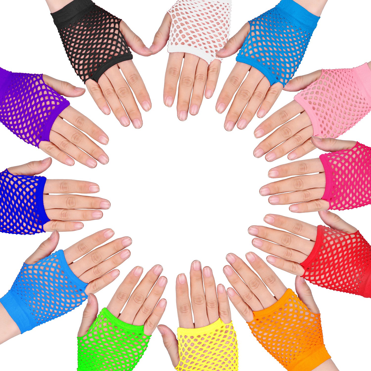24 Pairs Fingerless Fishnet Ne - Women'S Accessories In The 80S ulasan dan harga
