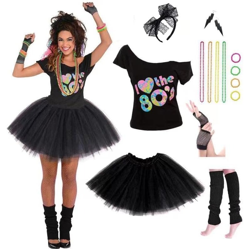 Women's 80s Costumes with Acce - Women'S Accessories In The 80S ulasan dan harga