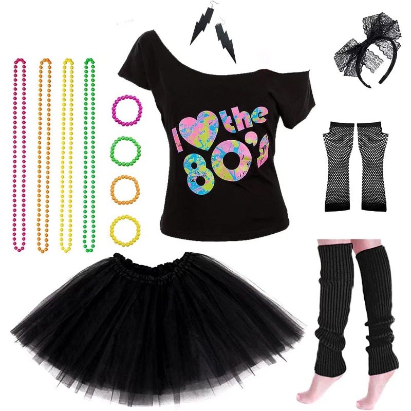Women's 80s Costumes with Acce - Women'S Accessories In The 80S ulasan dan harga