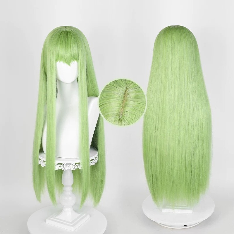 Anime CC Cosplay Green Wig Lon - Women Accessories Aesthetic ulasan dan harga