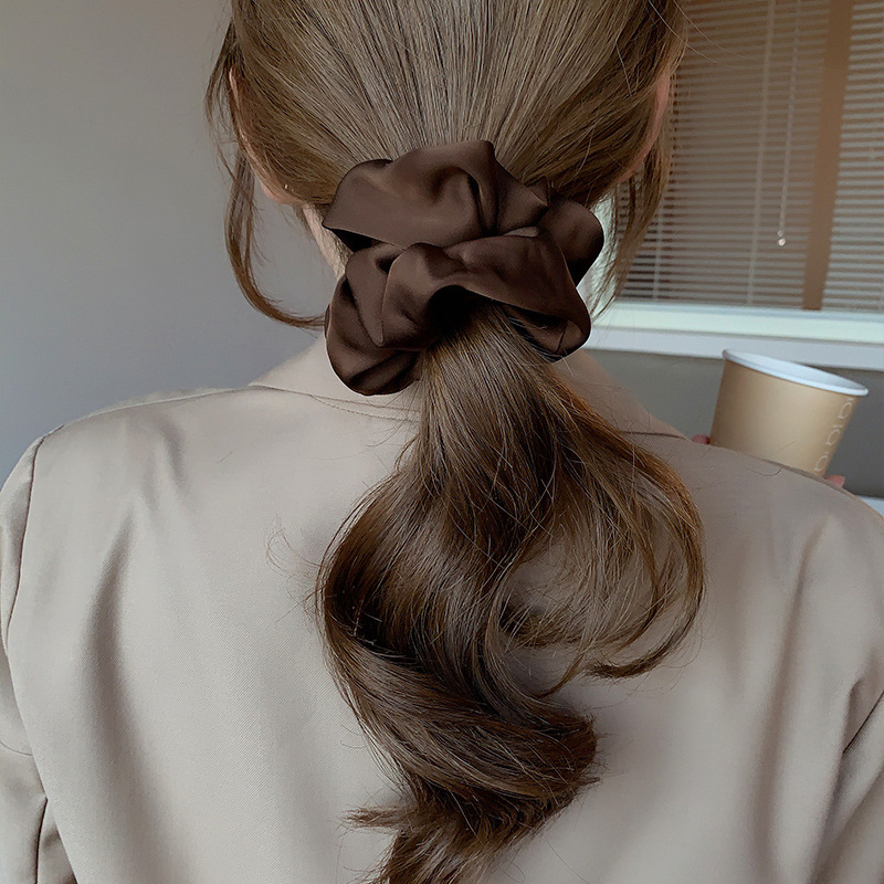 Korean Woman Big Elegant Silk  - Hair Tie Velvet ulasan dan harga