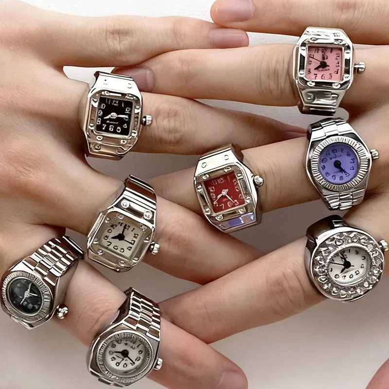 Retro Watch Ring Y2K Punk Quar - Women'S Accessories In The 80S ulasan dan harga
