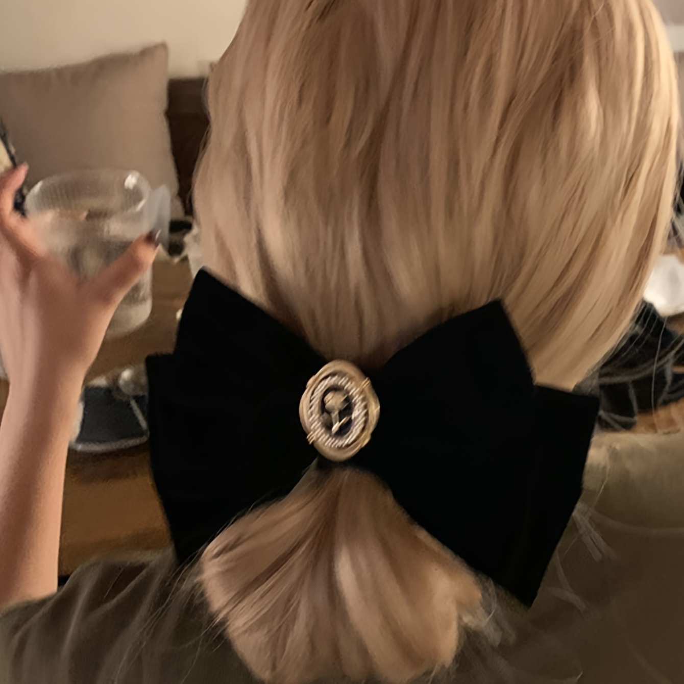 Elegant Velvet Bow Hair Tie wi - Hair Tie Velvet ulasan dan harga