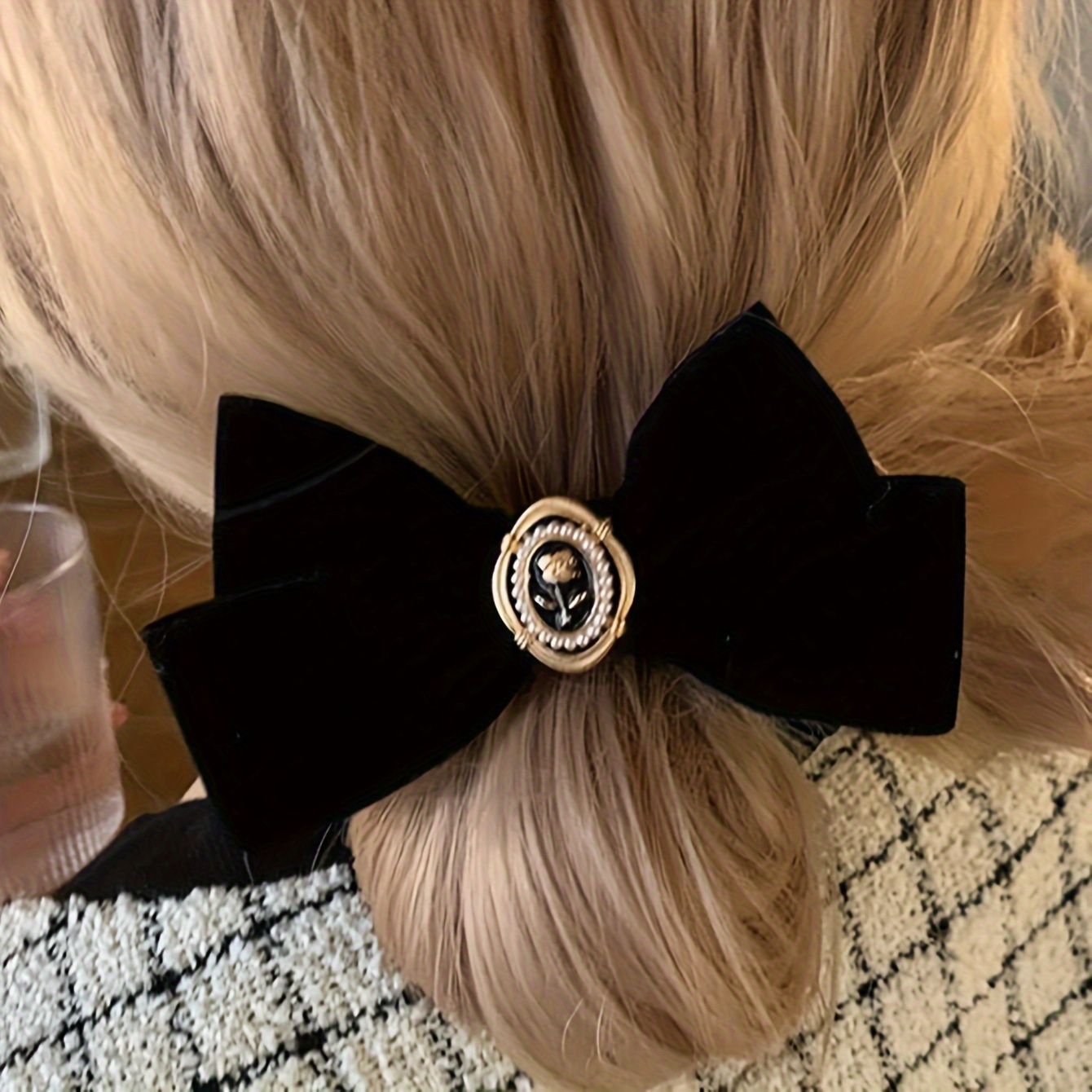 Elegant Velvet Bow Hair Tie wi - Hair Tie Velvet ulasan dan harga