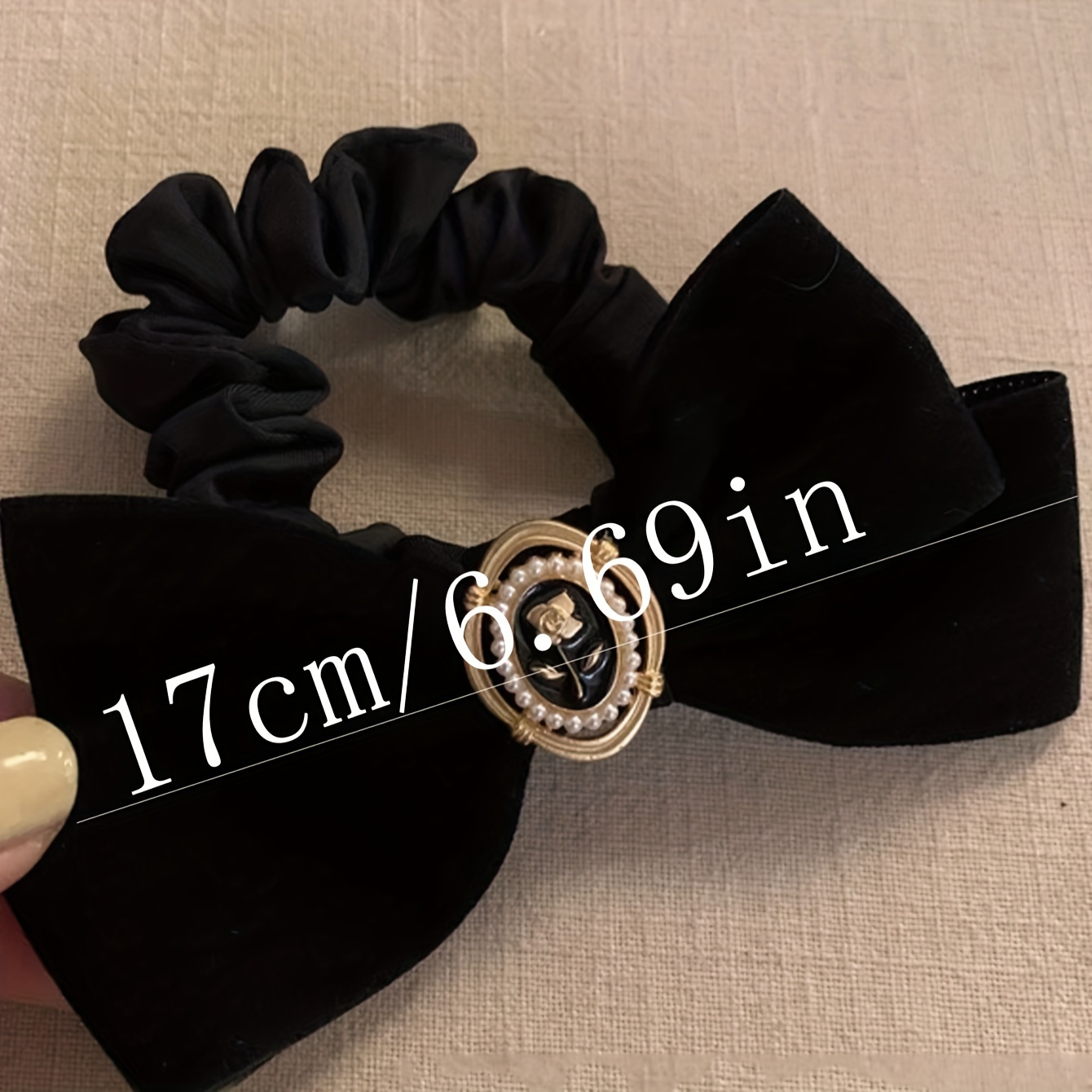 Elegant Velvet Bow Hair Tie wi - Hair Tie Velvet ulasan dan harga