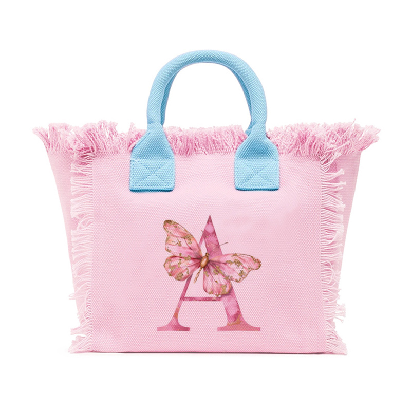 Beach Bag Pink Custom Letter F - Women'S Accessories Handbags ulasan dan harga