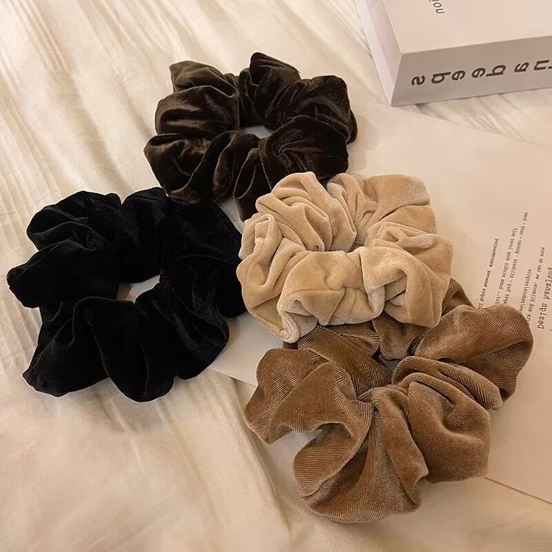 1-4PCS Women Hair Scrunchies V - Hair Tie Velvet ulasan dan harga