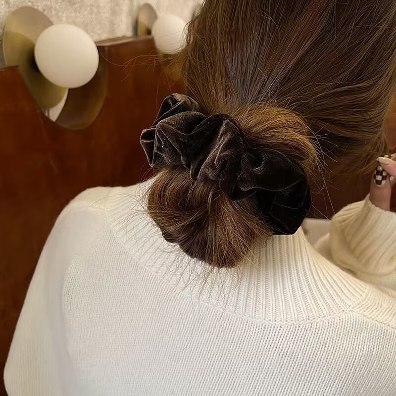 1-4PCS Women Hair Scrunchies V - Hair Tie Velvet ulasan dan harga
