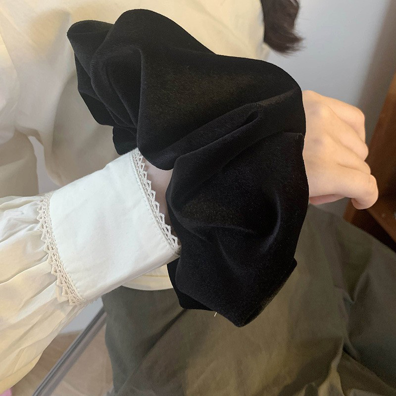 Oversize Black Velvet Scrunchi - Hair Tie Velvet ulasan dan harga