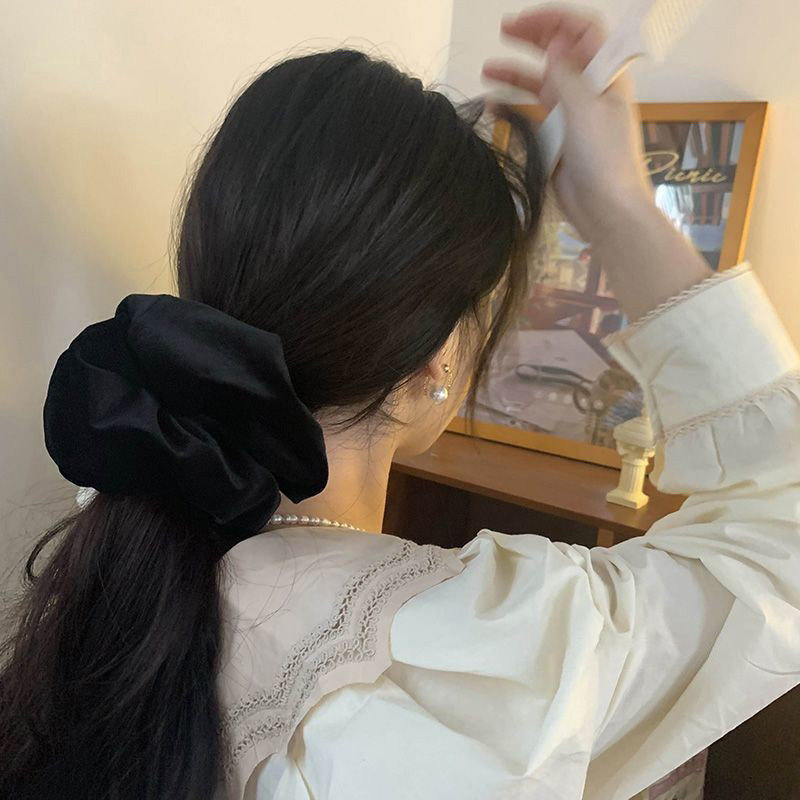 Oversize Black Velvet Scrunchi - Hair Tie Velvet ulasan dan harga