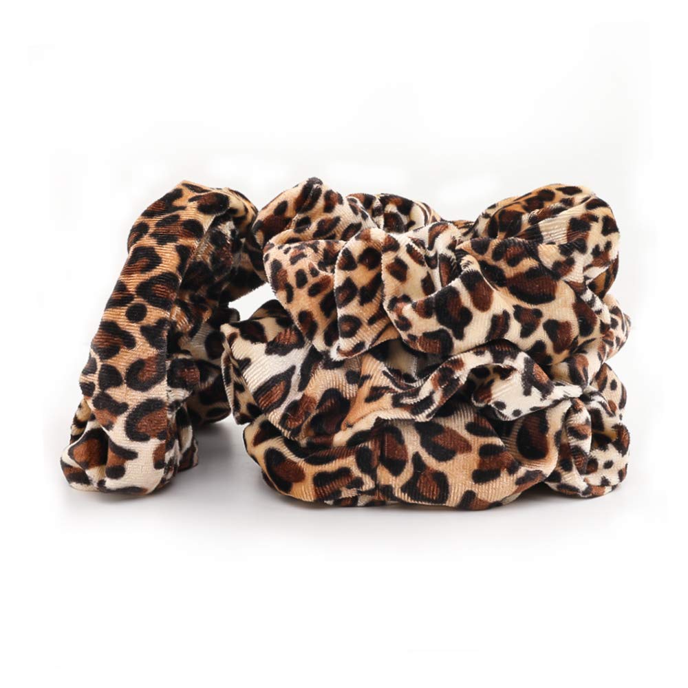 1/6Pcs Leopard Velvet Scrunchy - Hair Tie Velvet ulasan dan harga